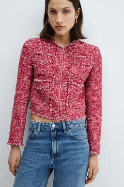 Chaqueta tweed con bolsillos de Mango en Chaquetas para argentina