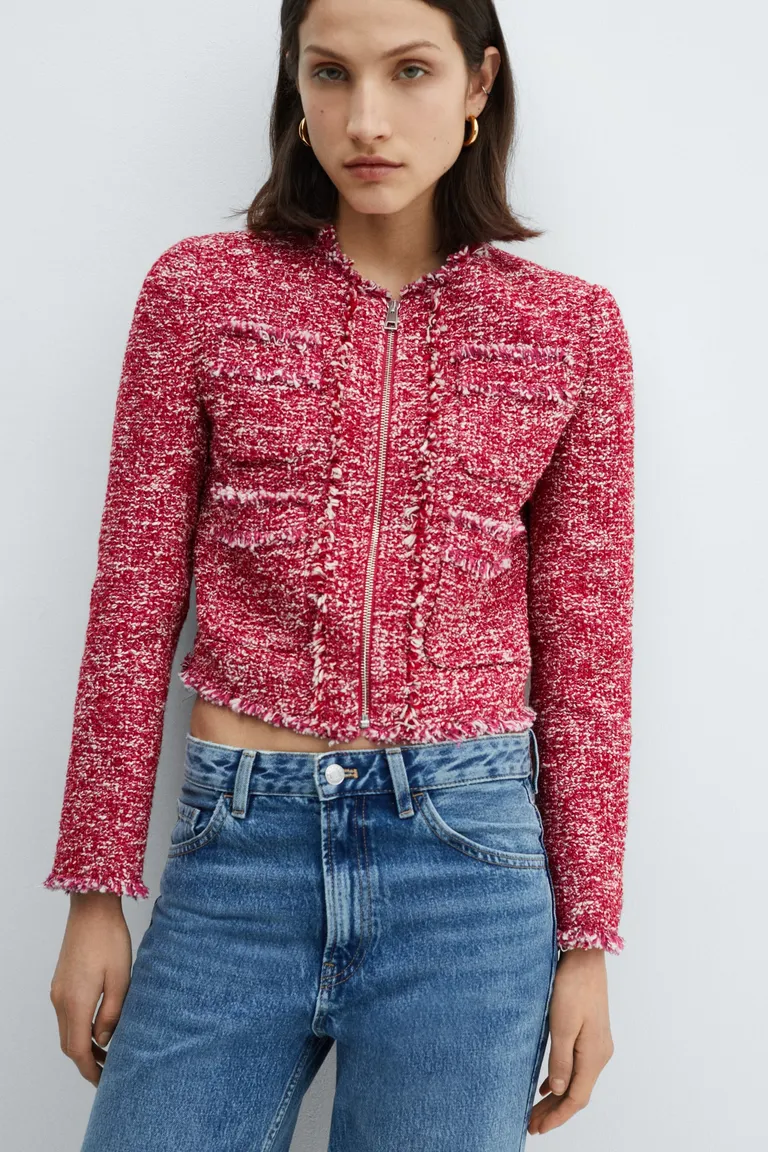 Chaqueta tweed con bolsillos de Mango en Chaquetas para argentina