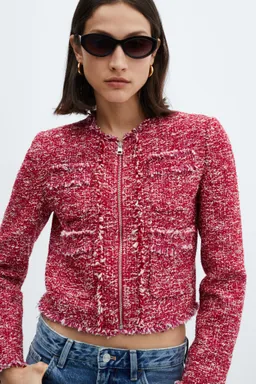 Chaqueta tweed con bolsillos de Mango en Chaquetas para argentina