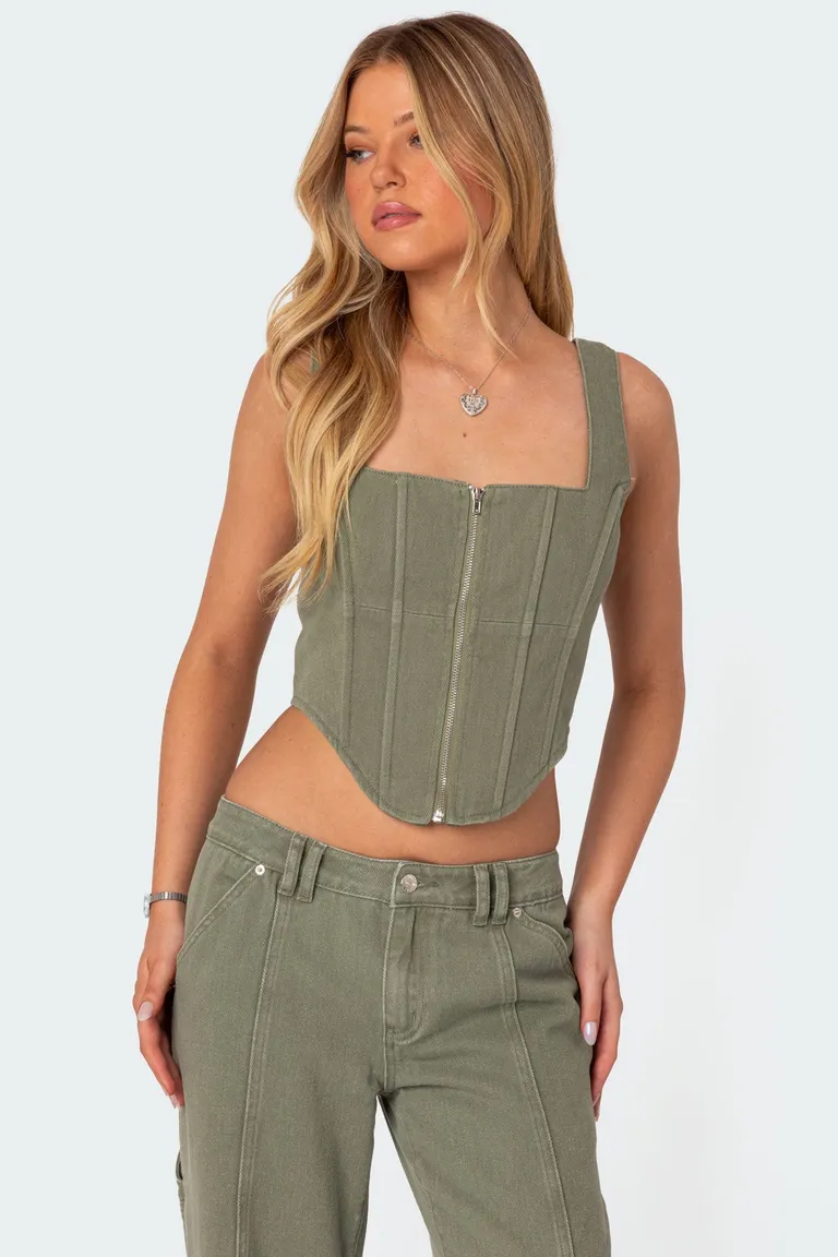 Corset denim lottie de Edikted en Tops para argentina
