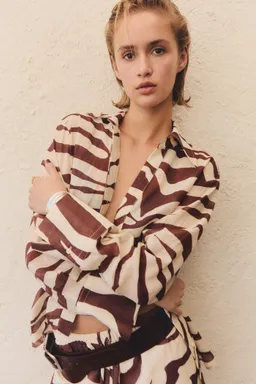 Camisa fluida estampado cebra de Mango en Camisas para argentina