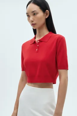Polo tejido crop de Mango en Tops para argentina