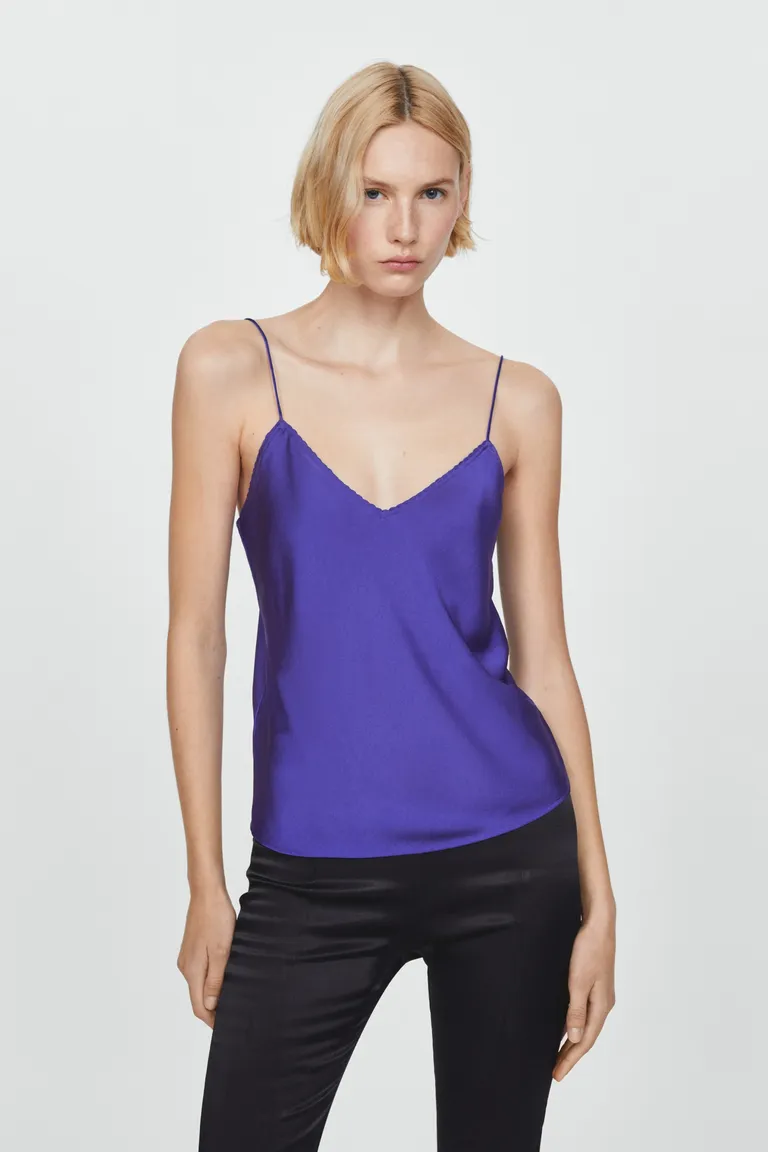 Top lencero con tirantes finos de Mango en Tops para argentina
