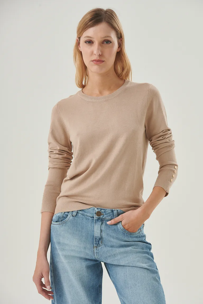 Sweater de diseño acanalado y calce suave para un estilo casual y elegante de Sweet en Buzos y Sweaters para argentina