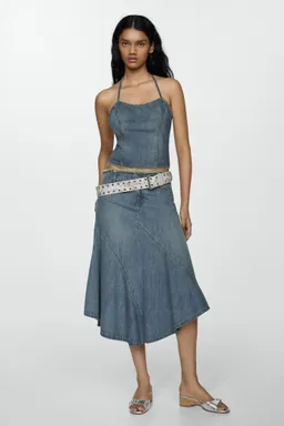 Top denim deshilachado de Mango en Tops para argentina