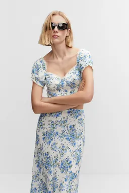 Top crop floral de Mango en Tops para argentina