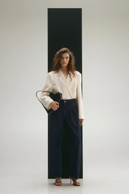 Jean wideleg pinzas rinse wash de Mango en Pantalones para argentina