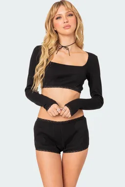 crop top waffle de Edikted en Tops para argentina