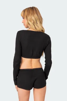 crop top waffle de Edikted en Tops para argentina