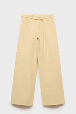 Jeans wideleg tiro bajo cinturón de Mango en Pantalones para argentina