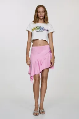 Camiseta crop estampada de Mango en Remeras para argentina