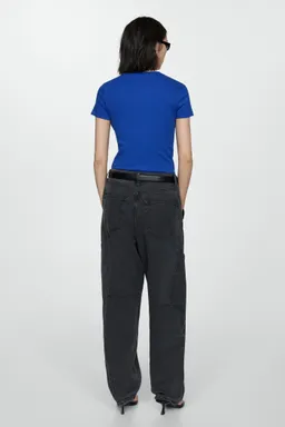 Remera canalé manga corta de Mango en Remeras para argentina