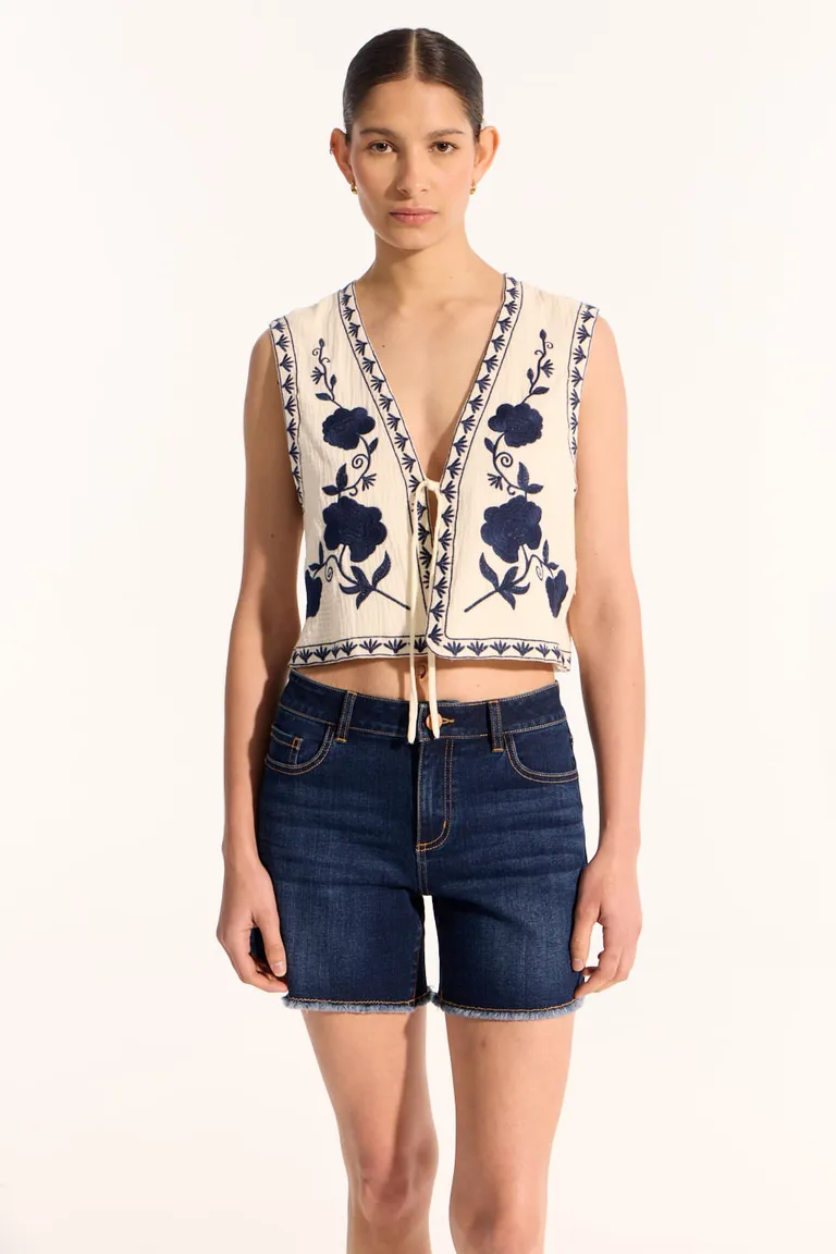 Chaleco Bordado Estilo Boho con Diseño Floral de Portsaid en Chalecos para argentina