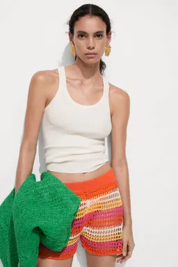 Shorts crochet combinado de Mango en Shorts para argentina