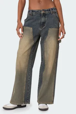 Jeans tiro bajo con paneles de Edikted en Pantalones para argentina