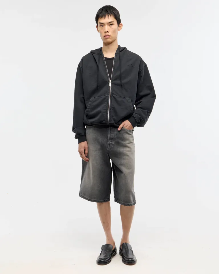 Pantalones Bermuda de denim negro de corte ancho y largo para mujer de Ay Not Dead en Pantalones para argentina