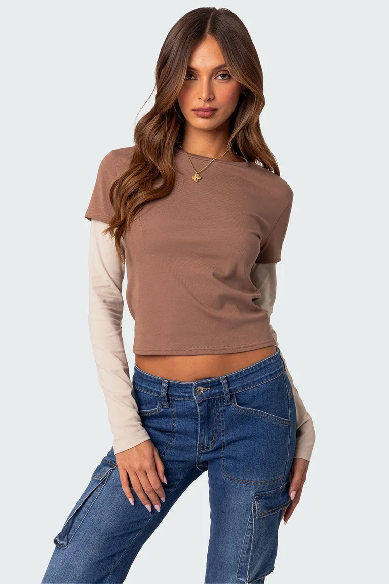 Remera mood con mangas largas de Edikted en Remeras para argentina
