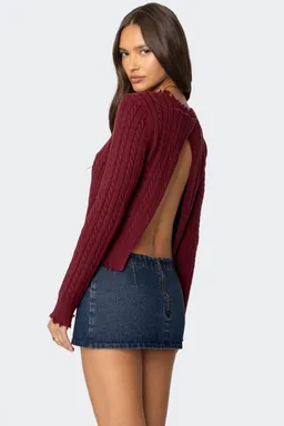 Sweater tejido espalda abierta de Edikted en Buzos y Sweaters para argentina