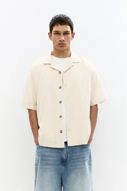 Camisa lino manga corta de Pull&Bear en Camisas para argentina