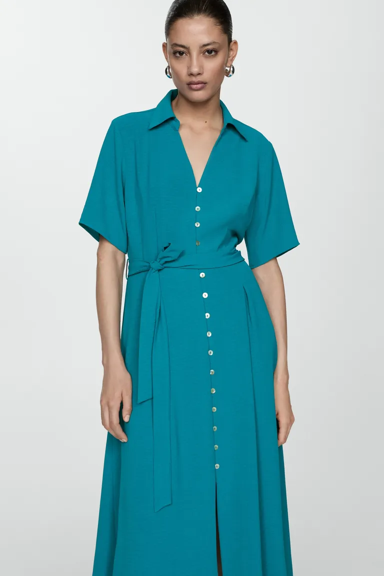 Vestido camisero con lazo de Mango en Vestidos para argentina