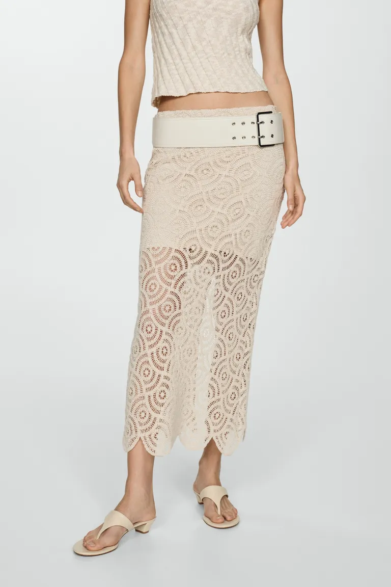 Falda midi crochet de Mango en Faldas para argentina