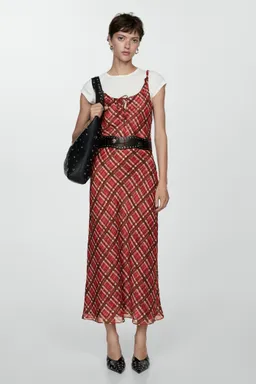 Vestido largo cuadros de Mango en Vestidos para argentina