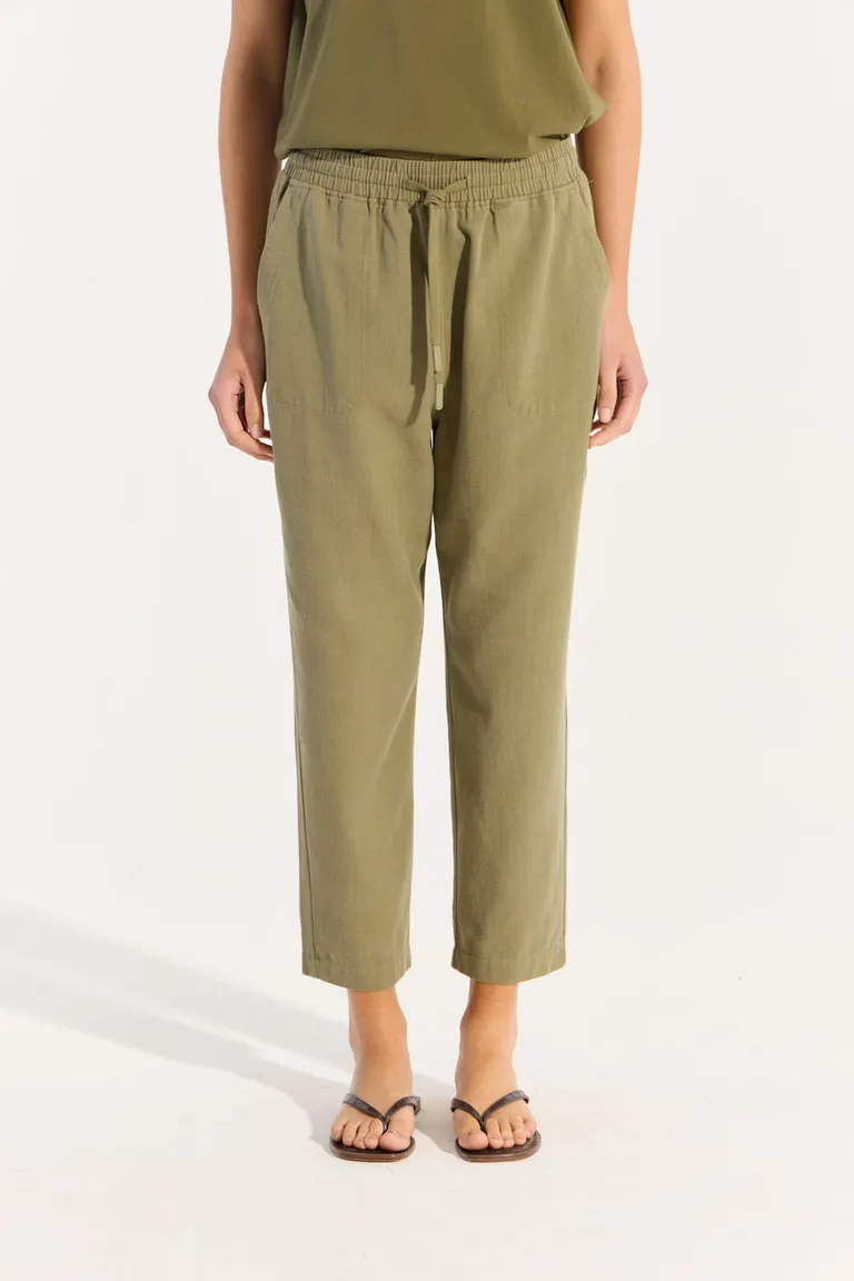 Pantalón de tencel con corte slim y estilo pijamero para mujer de Portsaid en Pantalones para argentina