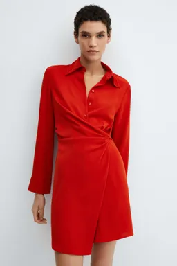 Vestido cruzado drapeado de Mango en Vestidos para argentina