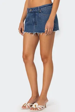 Micro faldashort denim clementine de Edikted en Shorts para argentina