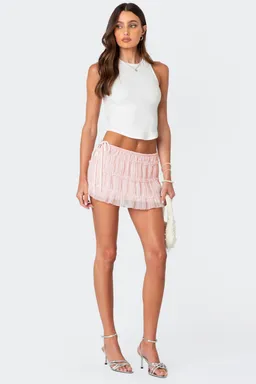 Minifalda chiffon con volados de Edikted en Faldas para argentina