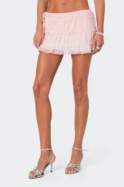 Minifalda chiffon con volados de Edikted en Faldas para argentina