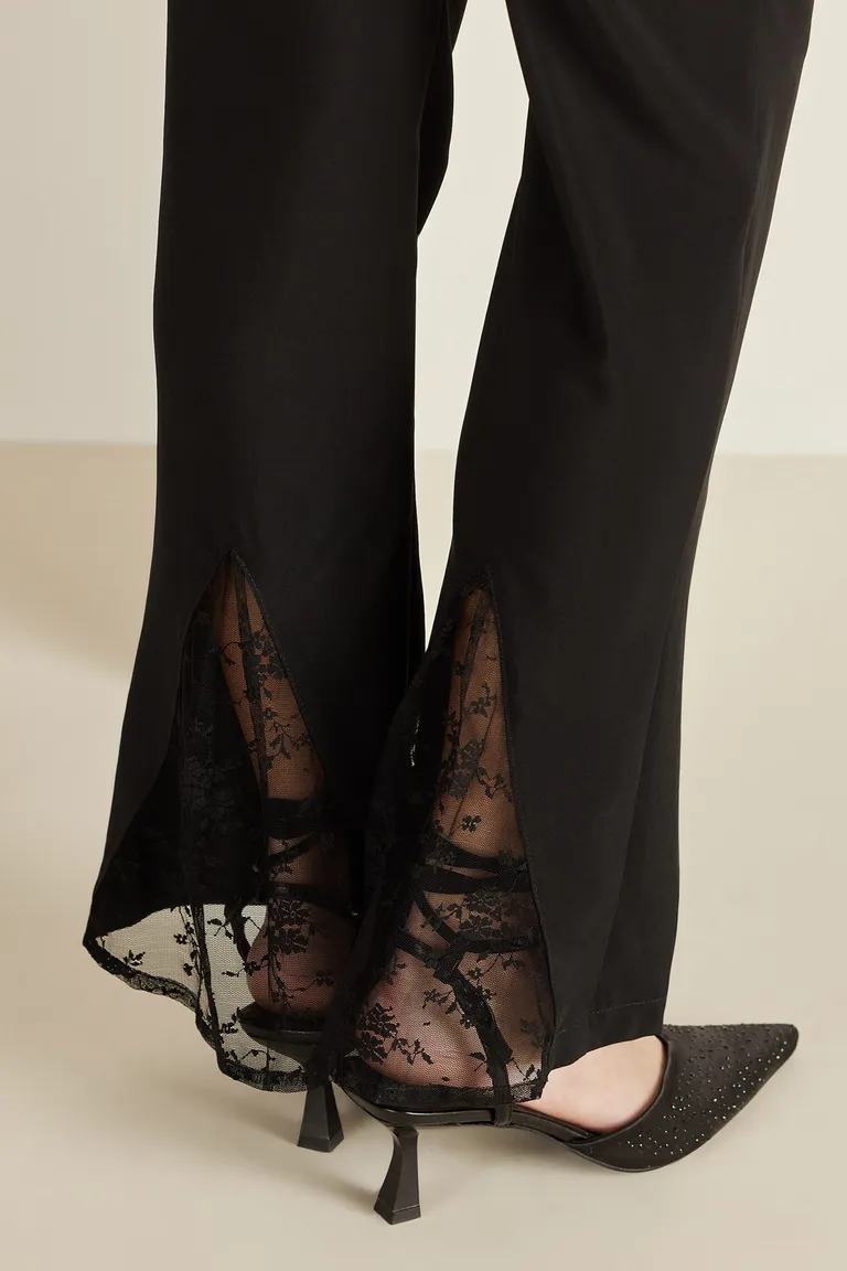 Pantalón Gigi de diseño exclusivo con detalles de encaje en la parte inferior de Tucci en Pantalones para argentina