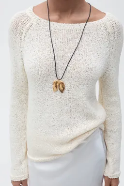 Sweater crochet cuello redondo de Mango en Buzos y Sweaters para argentina