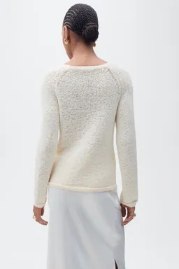 Sweater crochet cuello redondo de Mango en Buzos y Sweaters para argentina