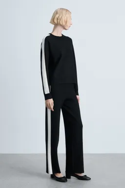 Pantalón punto raya contraste de Mango en Pantalones para argentina