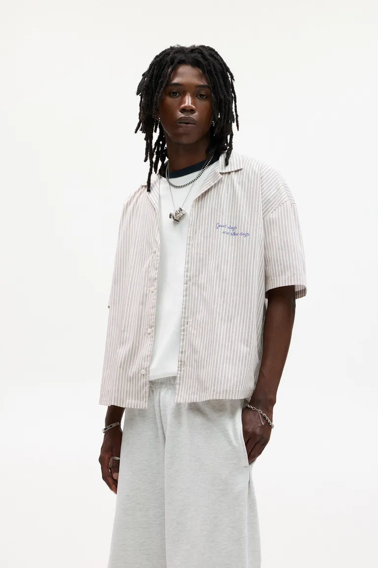 Camisa manga corta a rayas de Pull&Bear en Camisas para argentina