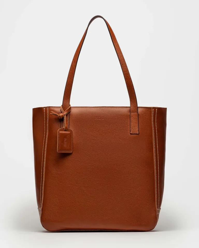 Bolso shopper de cuero vegetal con capacidad para laptop de 15 pulgadas de Prüne en Bolsos y Carteras para argentina