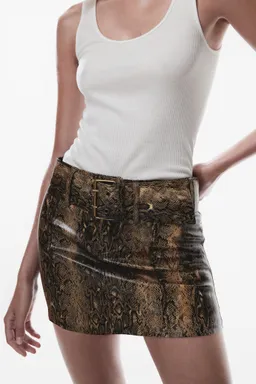Minifalda cinto animal print de Mango en Faldas para argentina