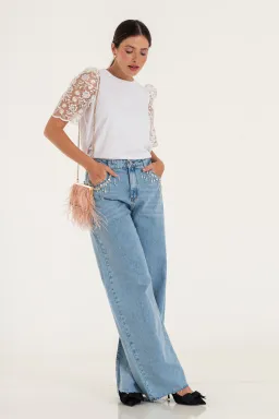 Pantalón Diamante Ancho de Gloria Y Paz en Pantalones para argentina