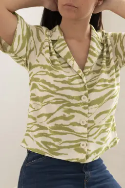 Camisa lino estampado cebra dalia de Nano en Camisas para argentina