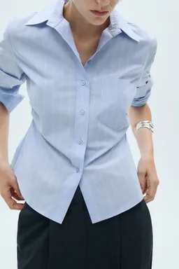 Camisa algodón con frunces de Mango en Camisas para argentina