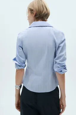Camisa algodón con frunces de Mango en Camisas para argentina