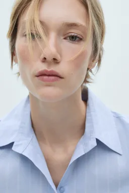 Camisa algodón con frunces de Mango en Camisas para argentina