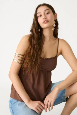 Top fluido con lino de Stradivarius en Tops para argentina