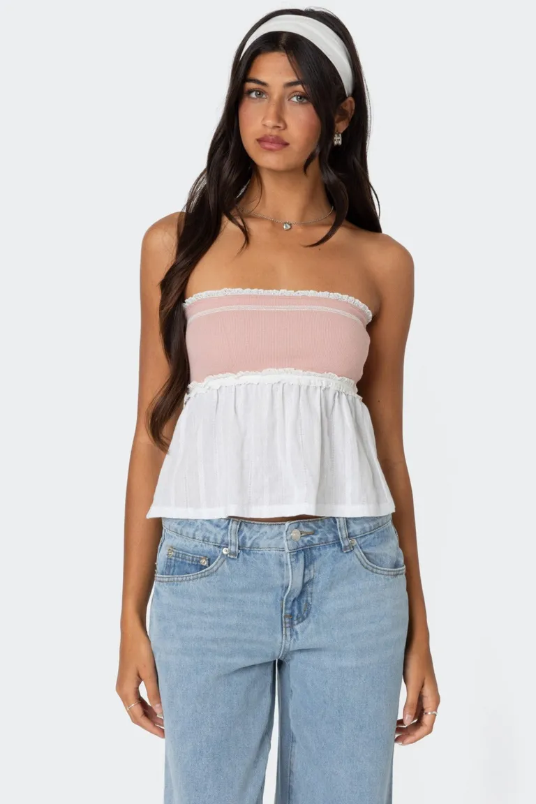 Top tubo peplum rena de Edikted en Tops para argentina