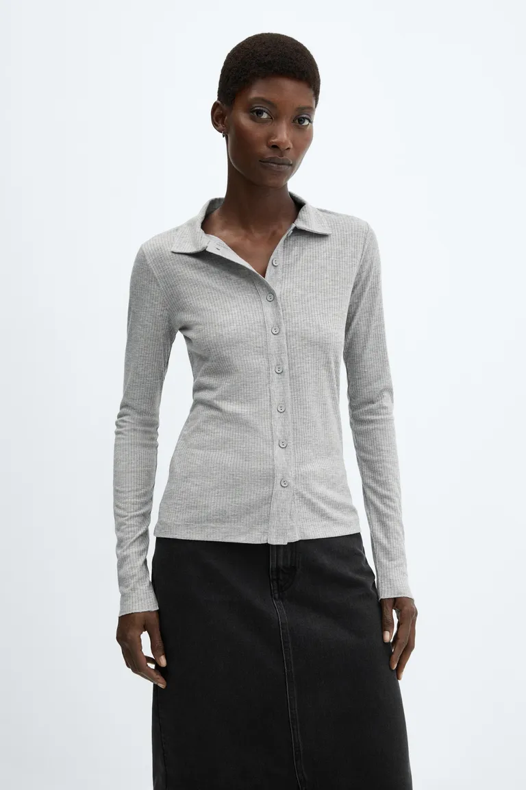 Camisa punto canalé de Mango en Camisas para argentina