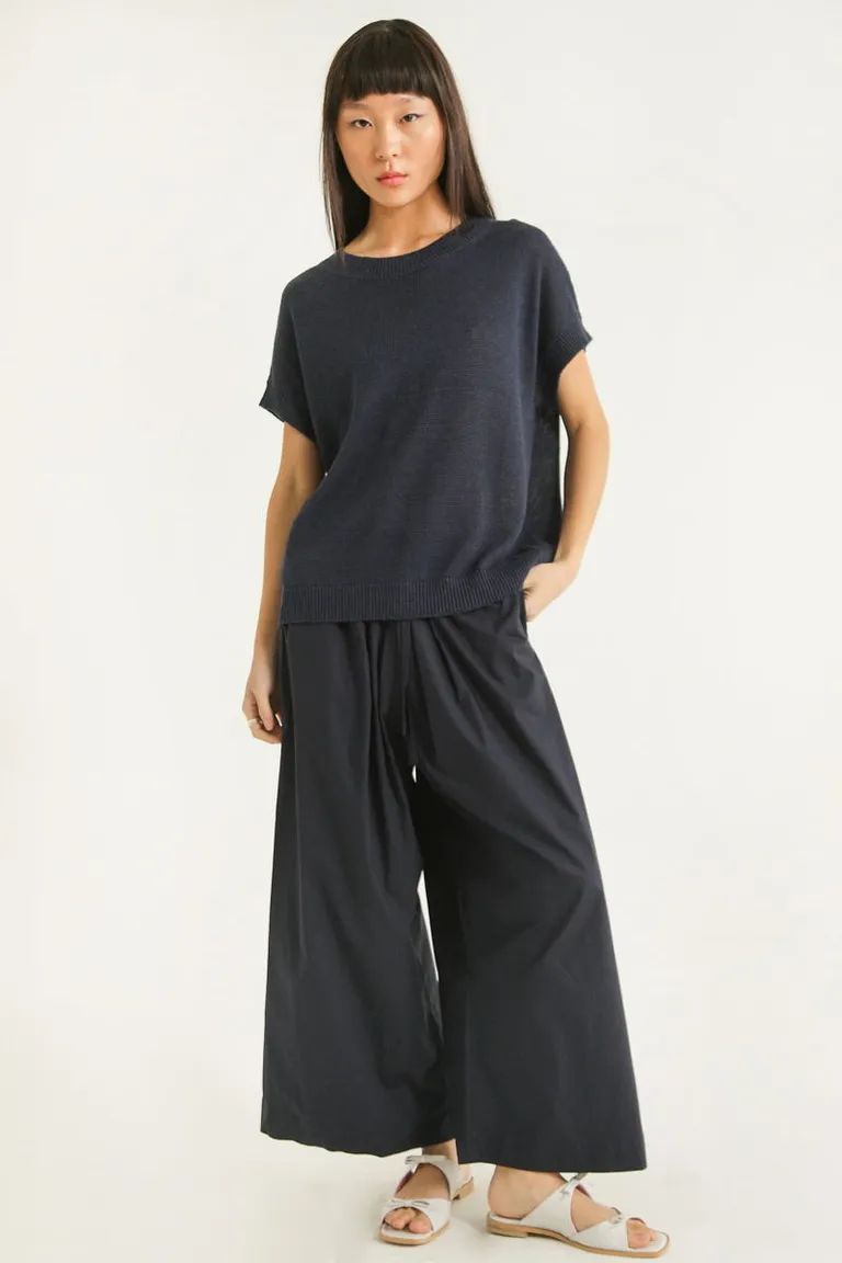 Pantalones anchos de tiro alto con cintura elástica y logo bordado de Las Pepas en Pantalones para argentina