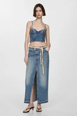 Top crop denim de Mango en Tops para argentina