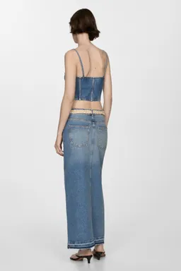 Top crop denim de Mango en Tops para argentina