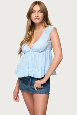 Top gizelle algodón escote de Edikted en Tops para argentina